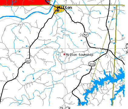 Milton township, NC map