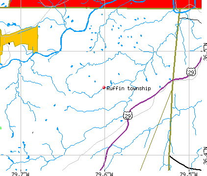 Ruffin township, NC map