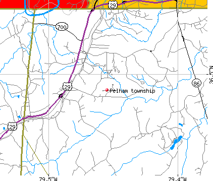 Pelham township, NC map