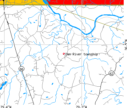 Dan River township, NC map