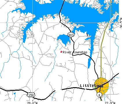 River township, NC map