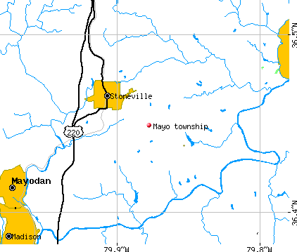 Mayo township, NC map
