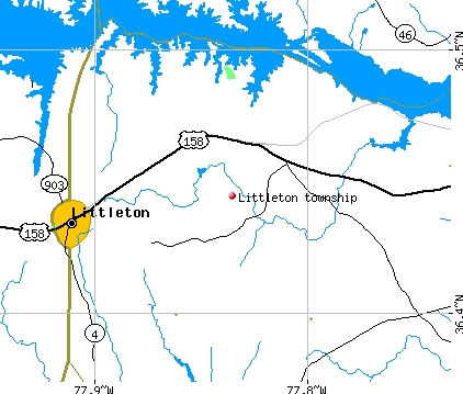 Littleton township, NC map