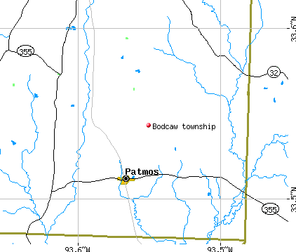 Bodcaw township, AR map