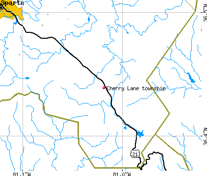 Cherry Lane township, NC map