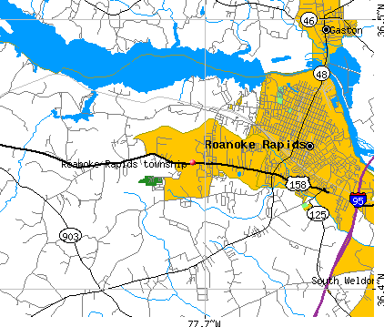 Roanoke Rapids township, NC map