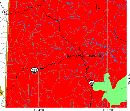 Quaker Gap township, NC map