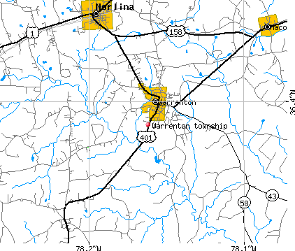 Warrenton township, NC map