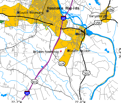 Weldon township, NC map