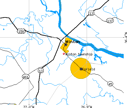 Winton township, NC map