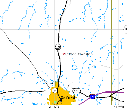 Oxford township, NC map