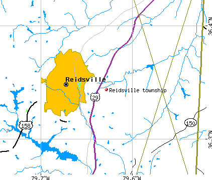 Reidsville township, NC map