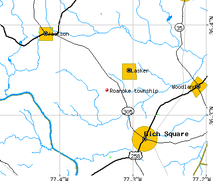 Roanoke township, NC map