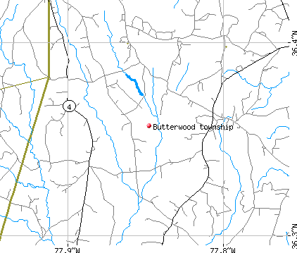 Butterwood township, NC map