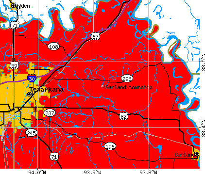Garland township, AR map