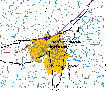 Henderson township, NC map