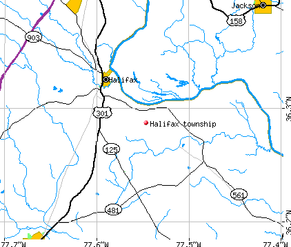 Halifax township, NC map