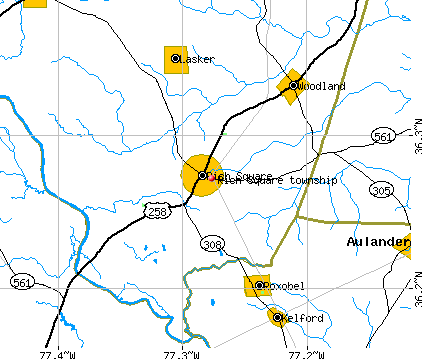 Rich Square township, NC map