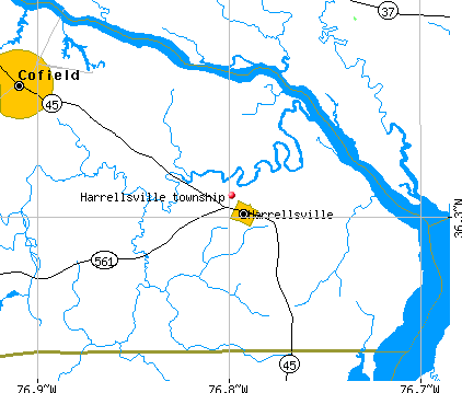 Harrellsville township, NC map