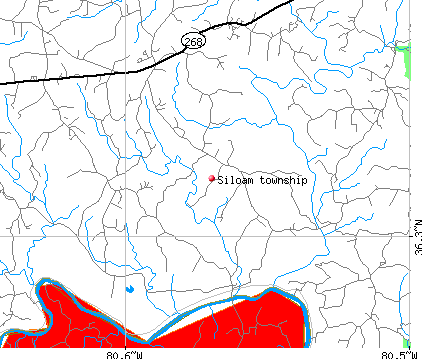 Siloam township, NC map
