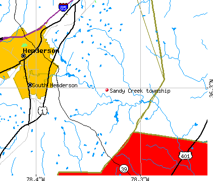 Sandy Creek township, NC map