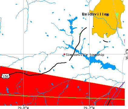 Simpsonville township, NC map