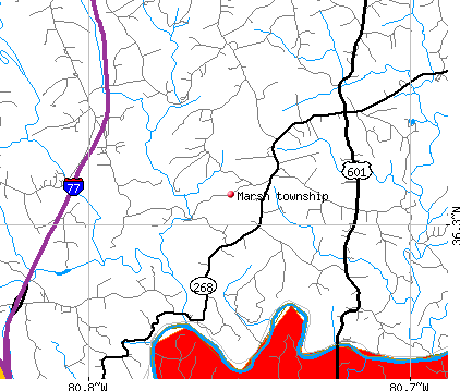 Marsh township, NC map