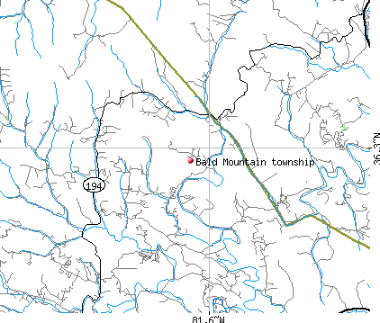 Bald Mountain township, NC map