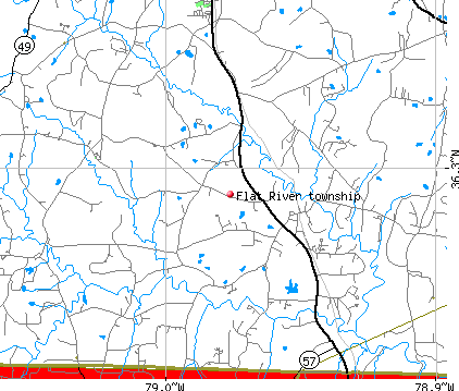 Flat River township, NC map