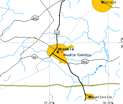 Ahoskie township, NC map