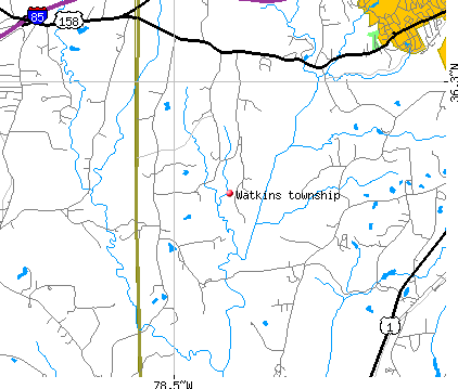 Watkins township, NC map