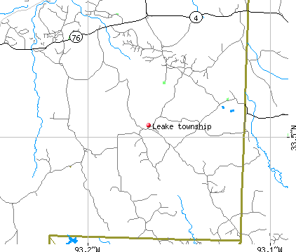 Leake township, AR map