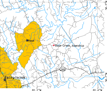 Rock Creek township, NC map