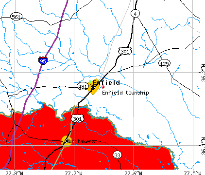 Enfield township, NC map
