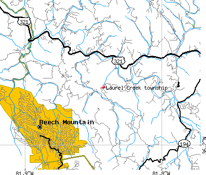 Laurel Creek township, NC map