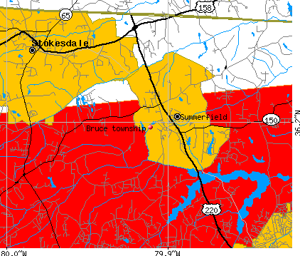 Bruce township, NC map
