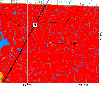 Madison township, NC map