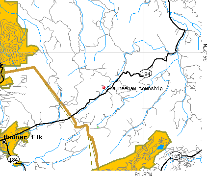 Shawneehaw township, NC map
