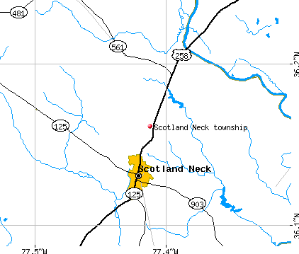 Scotland Neck township, NC map