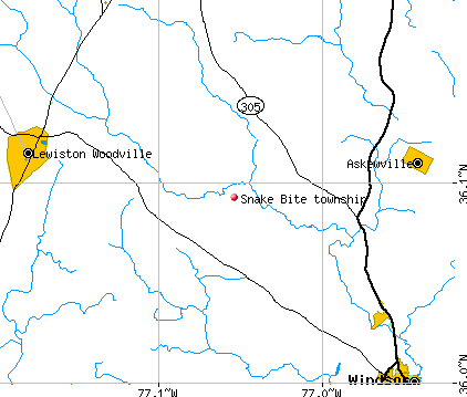Snake Bite township, NC map