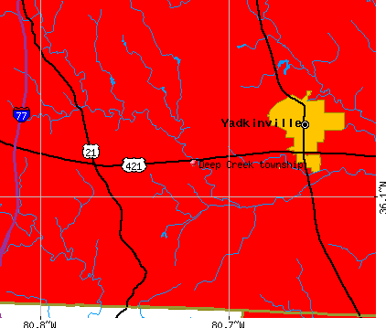 Deep Creek township, NC map