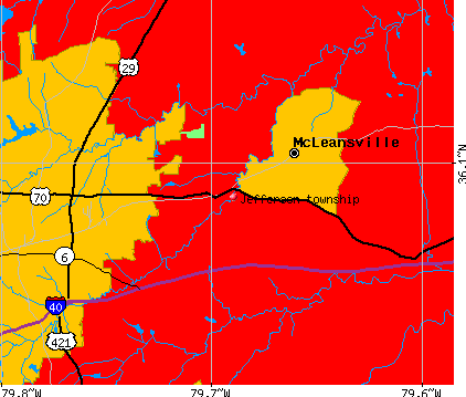 Jefferson township, NC map