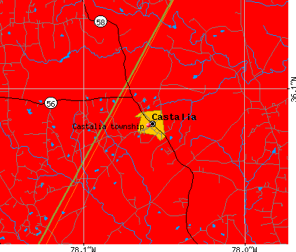 Castalia township, NC map