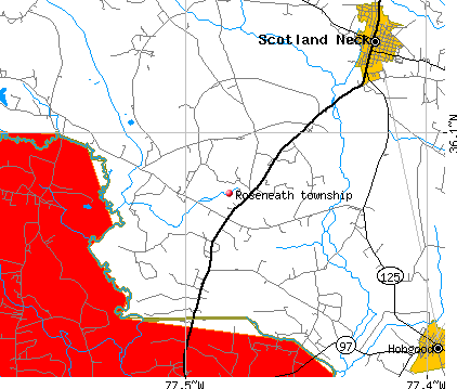 Roseneath township, NC map