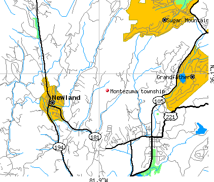 Montezuma township, NC map