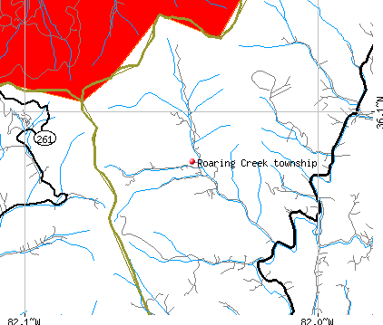 Roaring Creek township, NC map