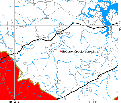 Beaver Creek township, NC map