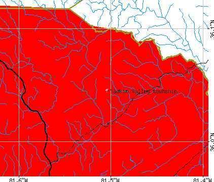 Yadkin Valley township, NC map