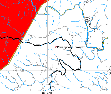 Ramseytown township, NC map