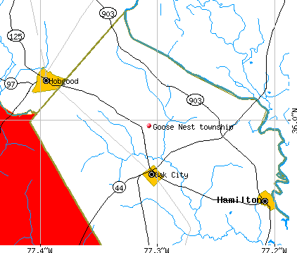 Goose Nest township, NC map